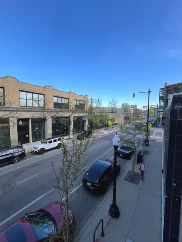 a view of a terrace with seating area