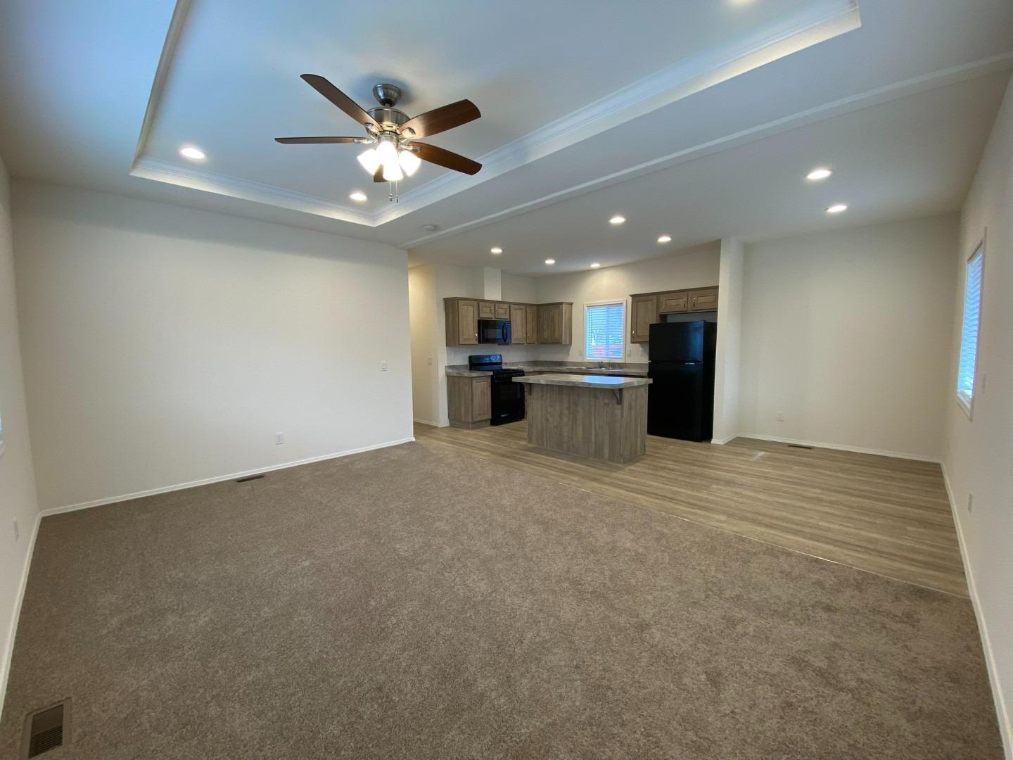 13905 Trinity Mountain Road, Unit 53 French Gulch, CA 96033 - Photo 4 of 10 a view of kitchen with refrigerator and ceiling fan