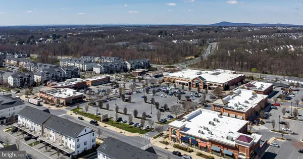 an aerial view of a city