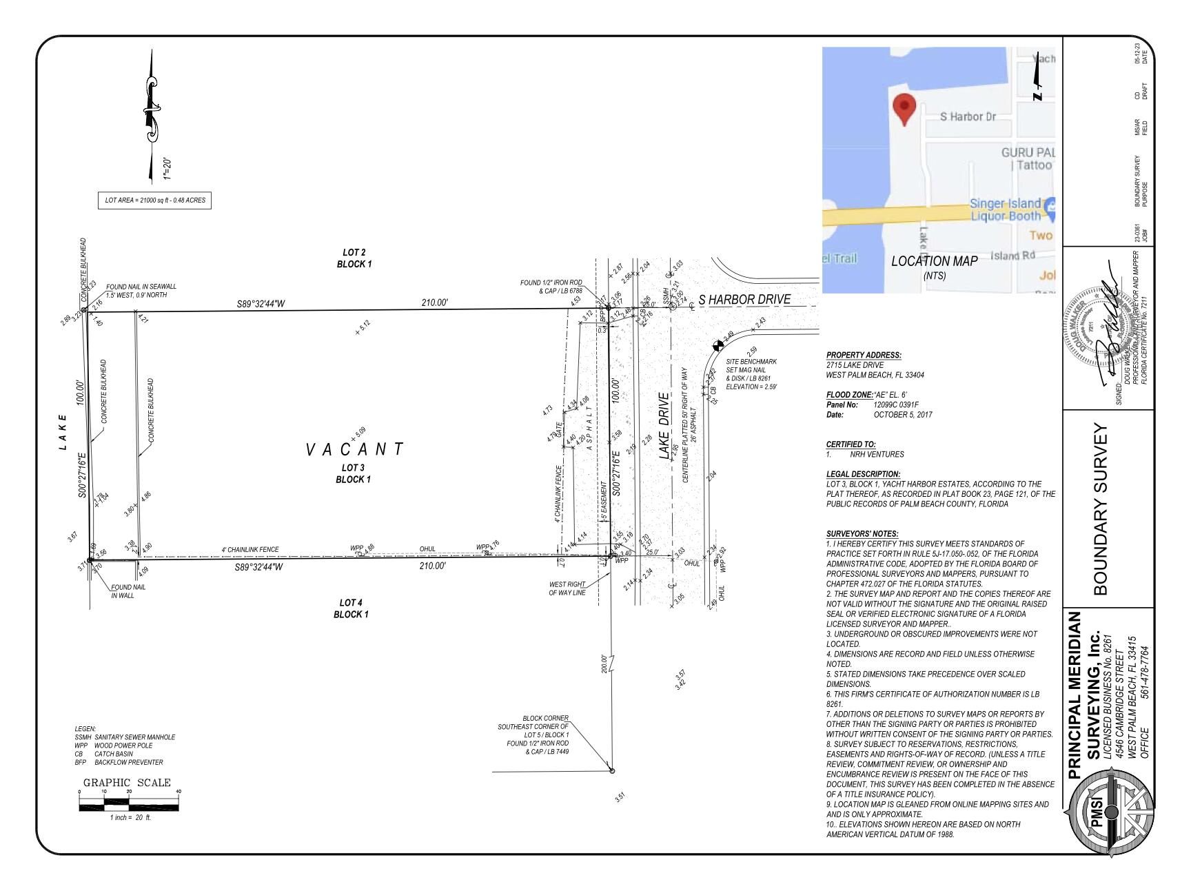 2715 Lake Drive Riviera Beach, FL 33404 - Photo 15 of 15 2715 Lake Dr Singer Island survey