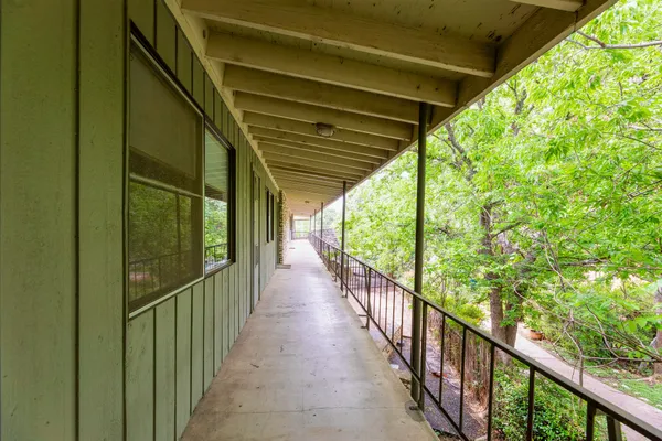 a view of a porch