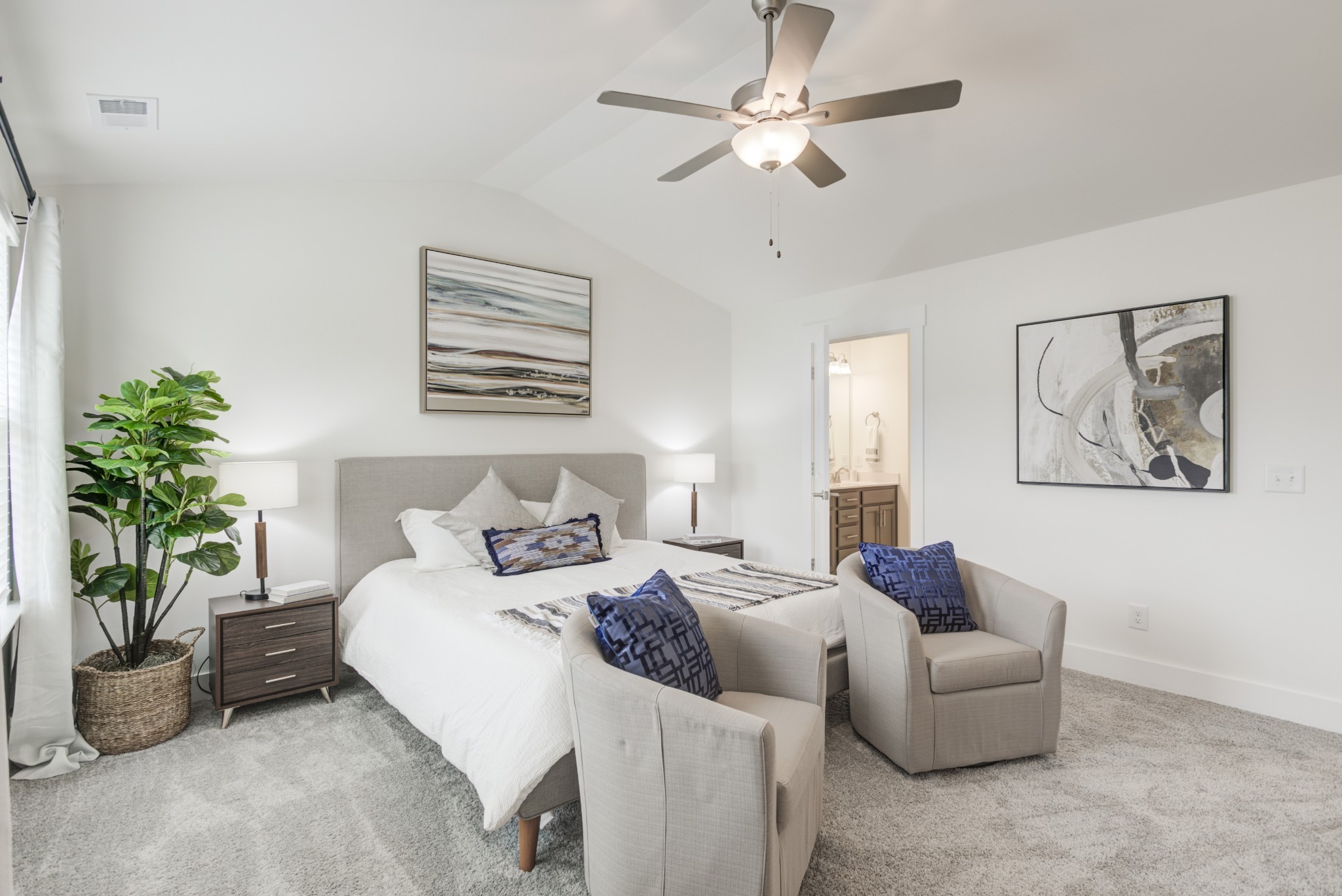 7030 Gracious Drive Franklin, TN 37064 - Photo 8 of 24 a bedroom with furniture and a chandelier