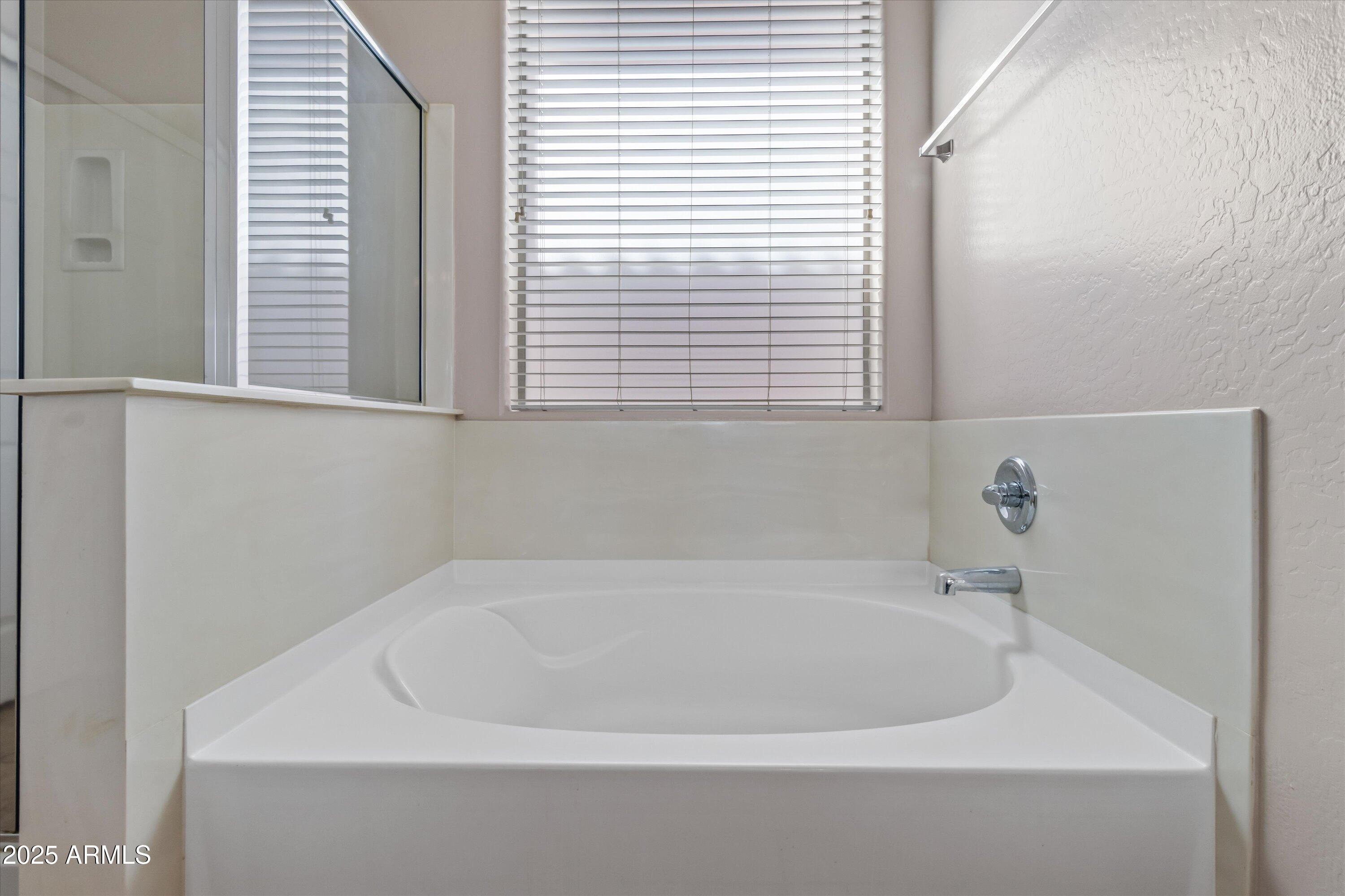 45076 West Rhea Road Maricopa, AZ 85139 - Photo 23 of 43 a white bath tub sitting in a bathroom