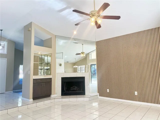 a view of a livingroom with a fireplace
