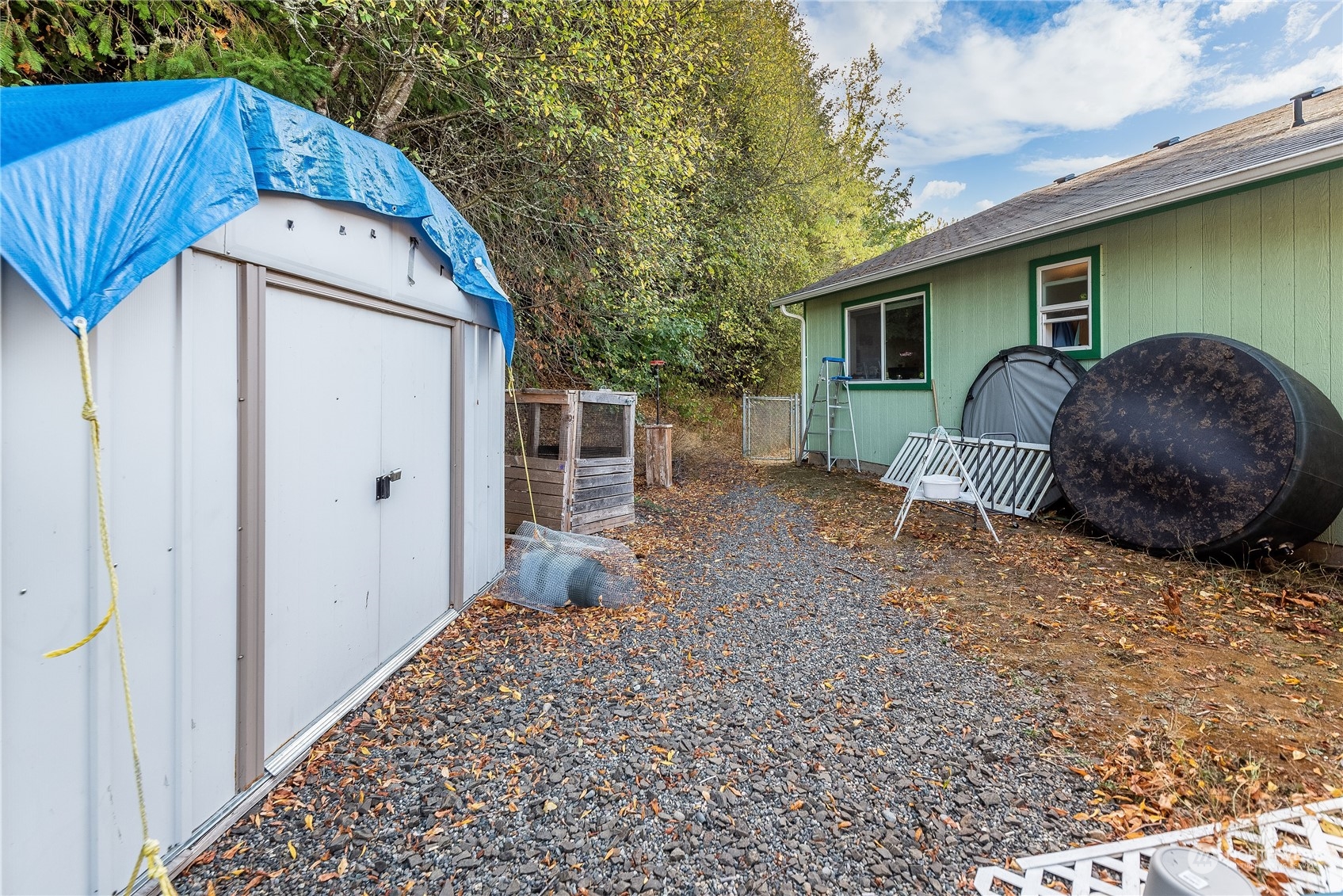 10136 Meadowside Lane Southwest Rochester, WA 98579 - Photo 28 of 32 a view of a backyard with furniture