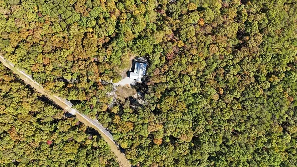 a view of a city with sunset view