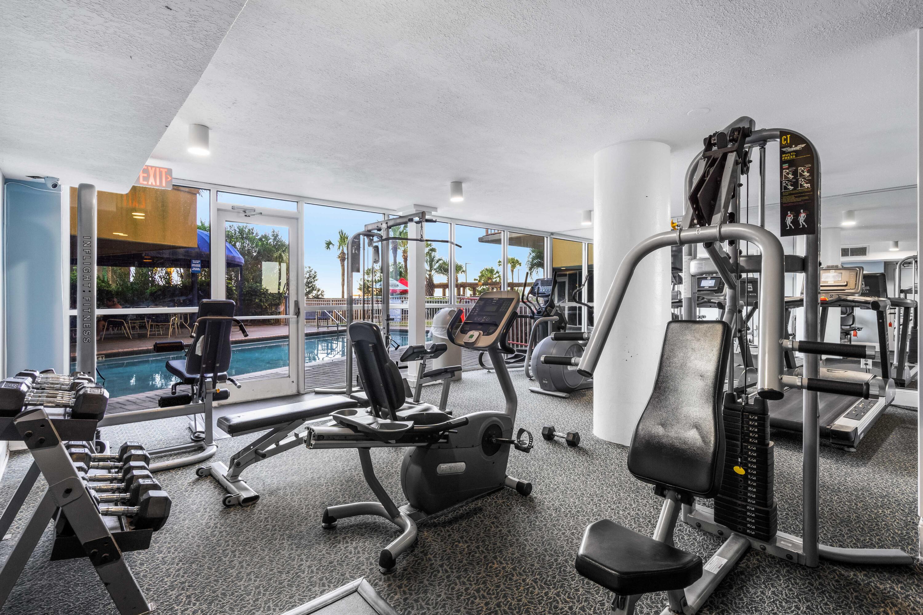 1002 Highway 98, Unit 415 Destin, FL 32541 - Photo 25 of 31 a view of a room with gym equipment