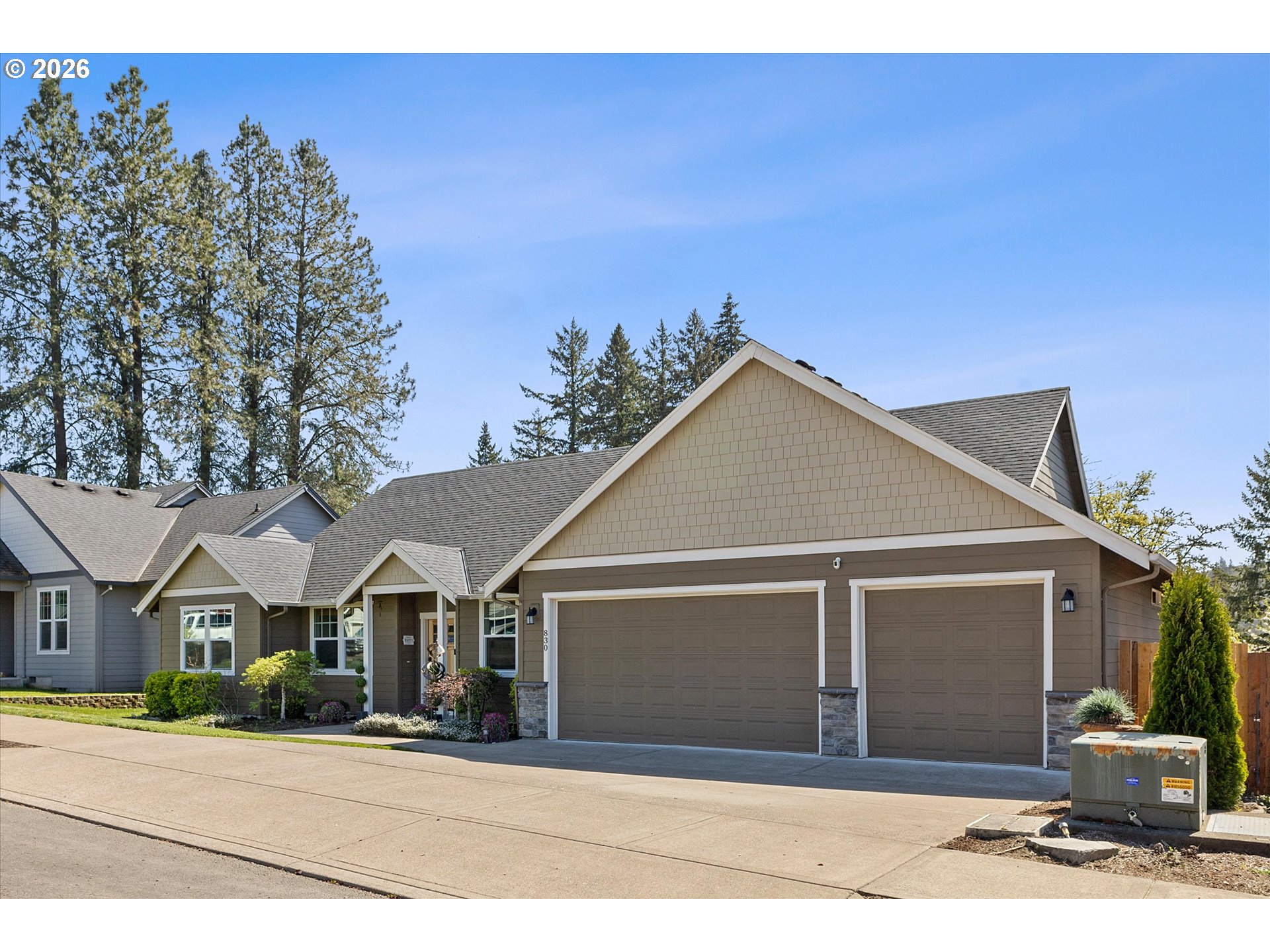 830 Southeast Darrow Road Estacada, OR 97023 - Photo 45 of 45 a front view of a house with a garage