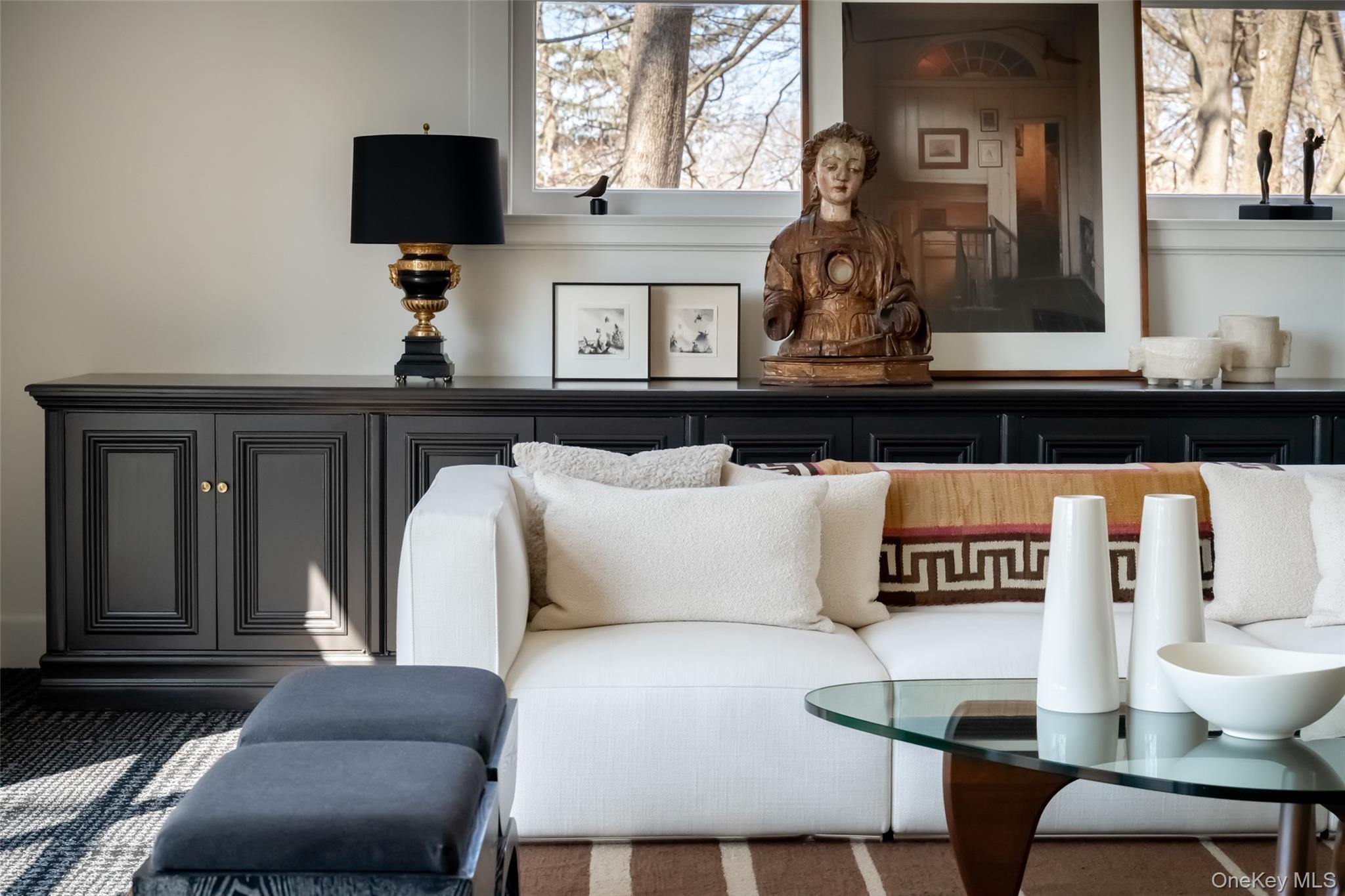 72 Lookout Road Tuxedo Park, NY 10987 - Photo 30 of 49 a living room with furniture and a flat screen tv