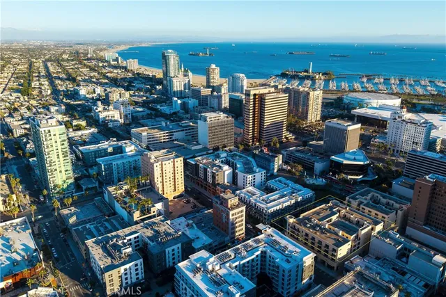 an aerial view of a city