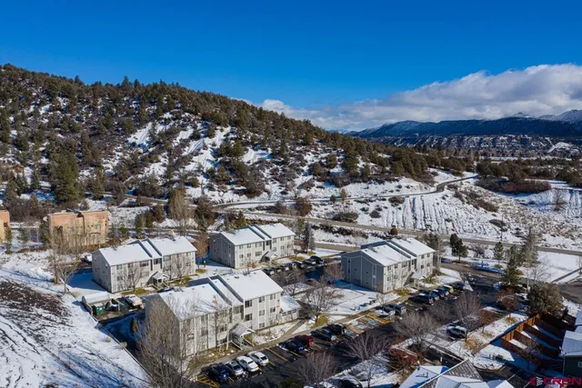 an aerial view of multiple house