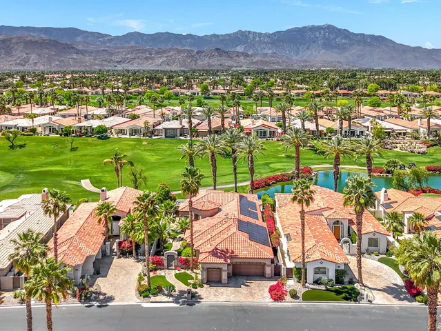 a view of a city with a mountain