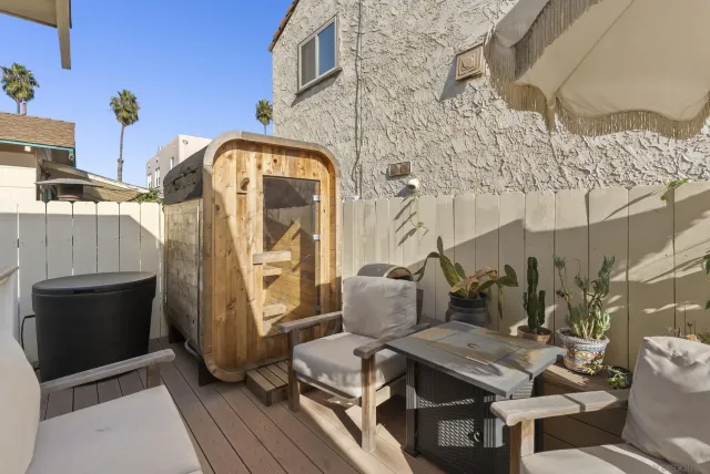 a front view of a house with wooden floor