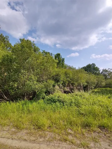 a view of a lake with a yard