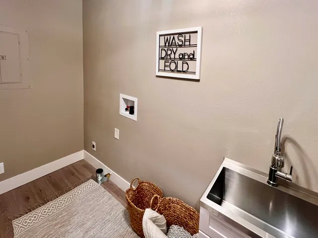 a room with storage and utility