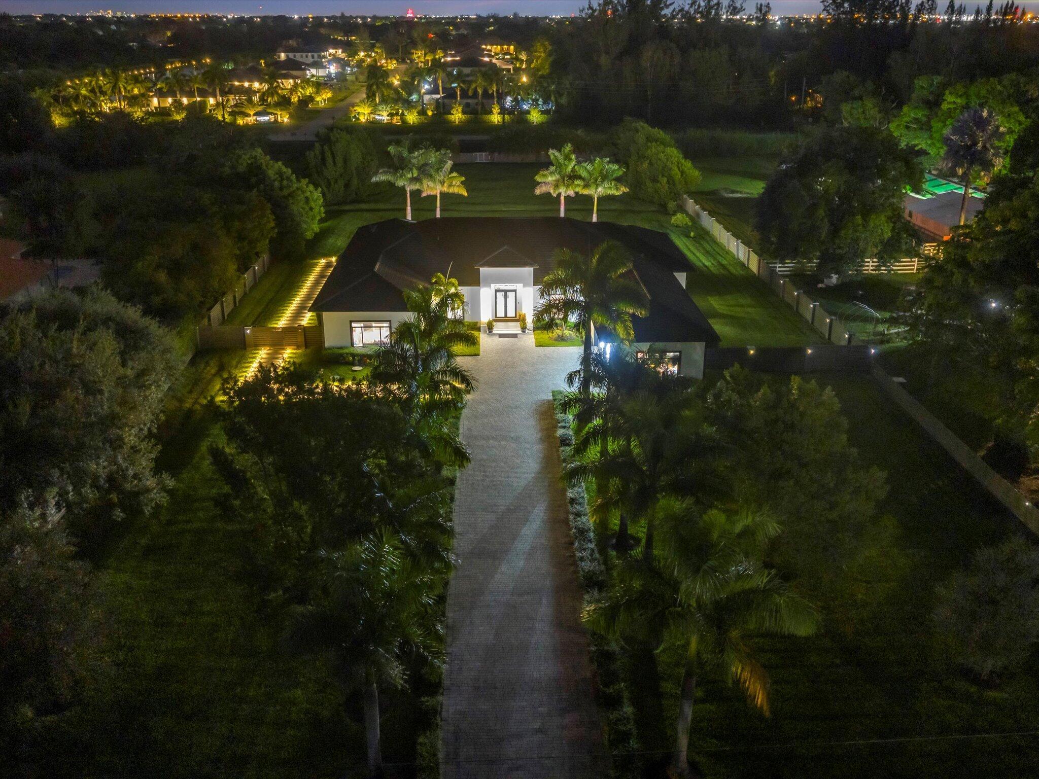 6122 Southwest 173rd Way Southwest Ranches, FL 33331 - Photo 136 of 137 Nighttime Aerial