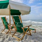 a view of an outdoor sitting area with chairs