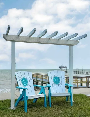 a view of a chairs in a patio