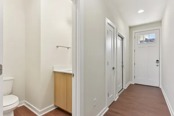 a view of bathroom with toilet