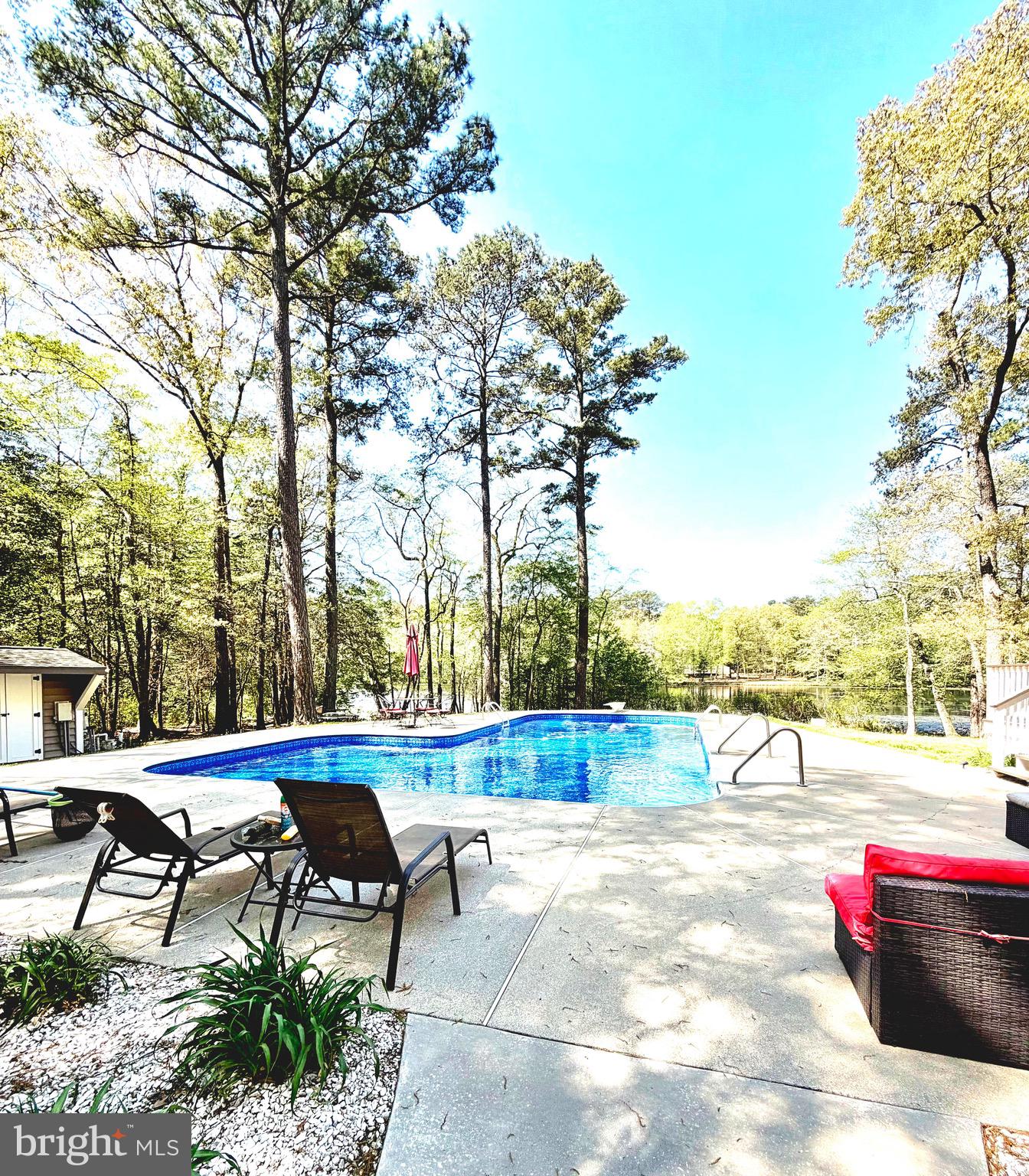 5632 Galestown - Reliance Road Rhodesdale, MD 21659 - Photo 4 of 29 a view of swimming pool with seating area and trees