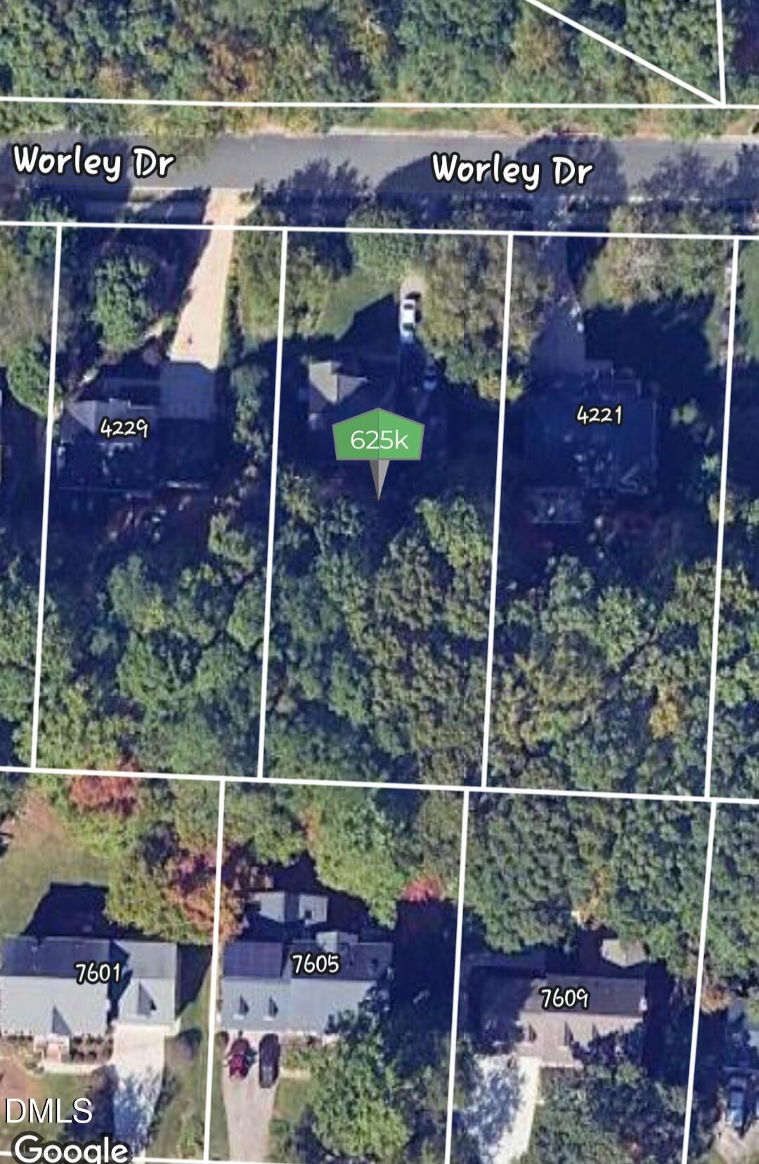 4225 Worley Drive Raleigh, NC 27613 - Photo 52 of 65 Overview of lot