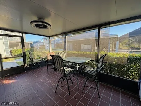 a outdoor space with furniture