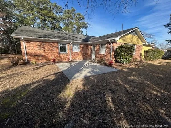 a view of backyard with large tree