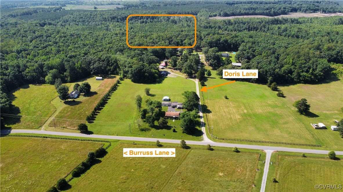 Tbd Doris Lane Ruther Glen, VA 22546 - Photo 20 of 22 Aerial view of sparsely populated area featuring a