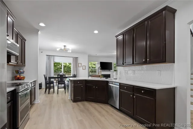 a kitchen with lots of counter top space