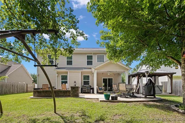 a front view of a house with entertaining space
