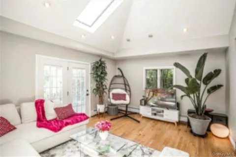 a view of living room and furniture