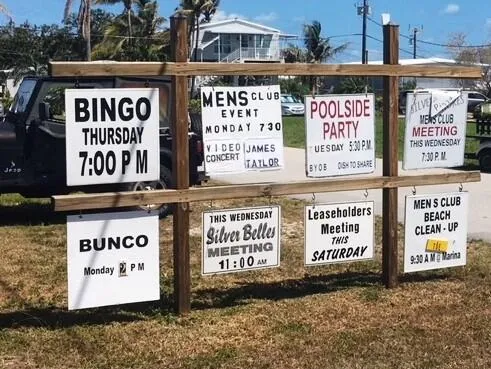 a sign on the side of a building