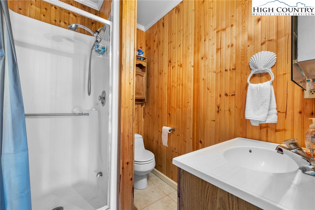 431 Cliffside Lane Seven Devils, NC 28604 - Photo 35 of 46 a bathroom with a sink a toilet and shower