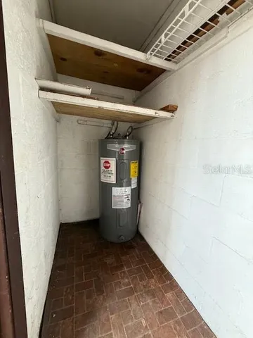 a view of storage and utility room