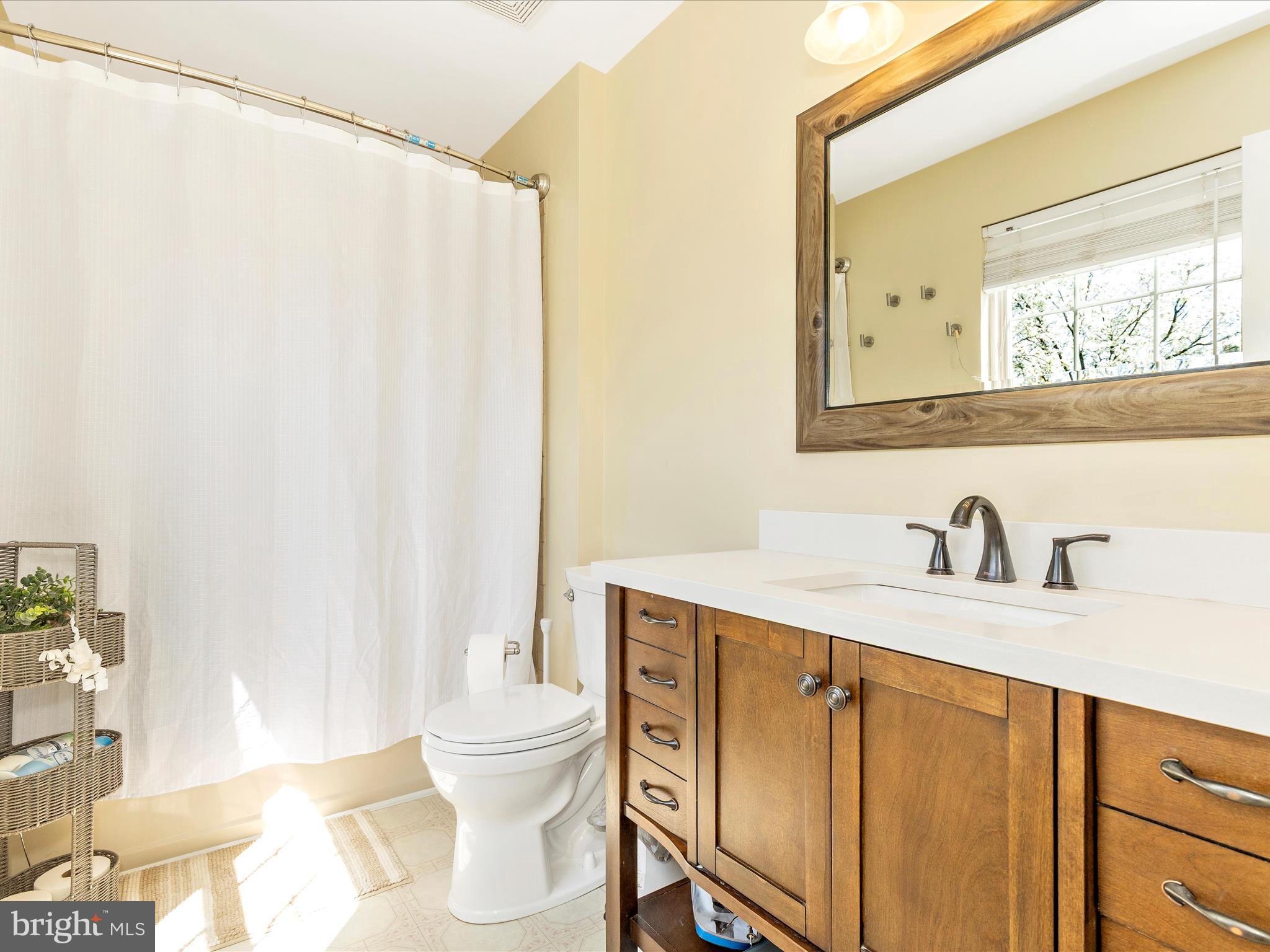 3935 Brittany Lane Hampstead, MD 21074 - Photo 24 of 55 a bathroom with a granite countertop sink and a mirror