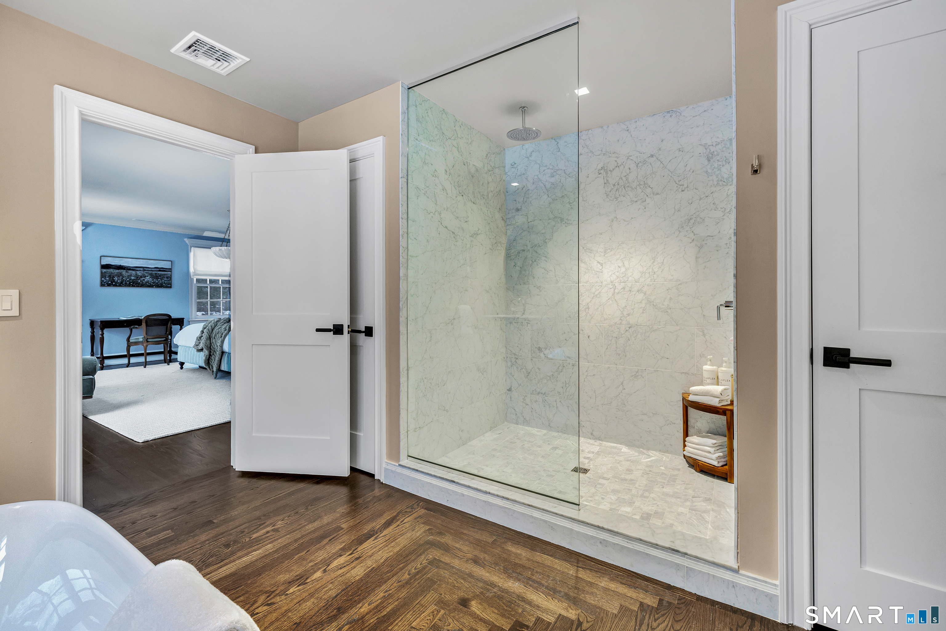 200 Longmeadow Road Fairfield, CT 06824 - Photo 26 of 40 a bathroom with a shower and a sink