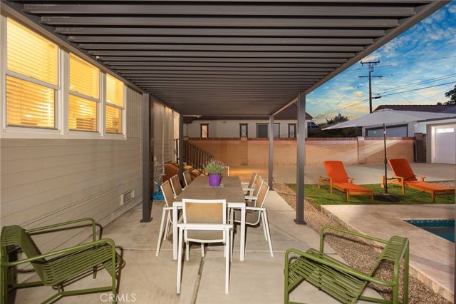 a outdoor space with patio lots of furniture