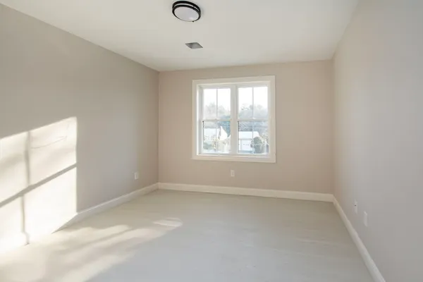 an empty room with a window