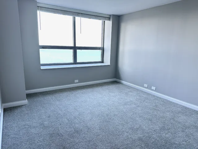 an empty room with a window