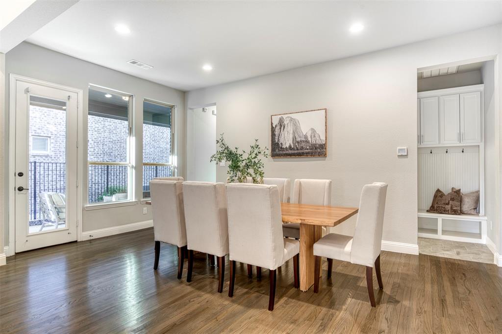 5904 Rutland Road McKinney, TX 75070 - Photo 14 of 40 Dining space with hardwood floors and recessed lighting