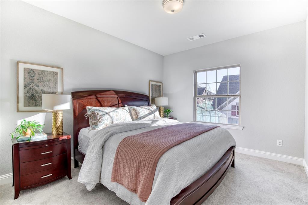 5904 Rutland Road McKinney, TX 75070 - Photo 25 of 40 Bedroom with baseboards and light carpet