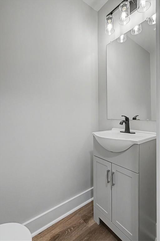 233 Old Old Alabama Road Southeast Emerson, GA 30137 - Photo 26 of 49 a bathroom with a sink vanity and a toilet