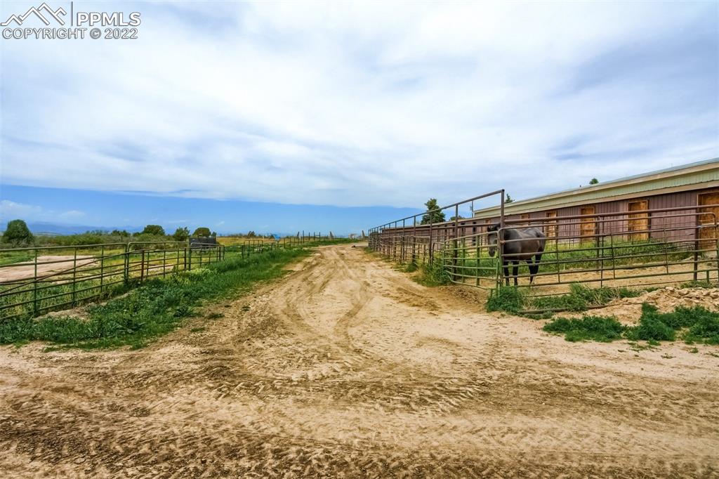 1245 South Ridge Road Castle Rock, CO 80104 - Photo 24 of 39 a view of a swimming pool with an outdoor space