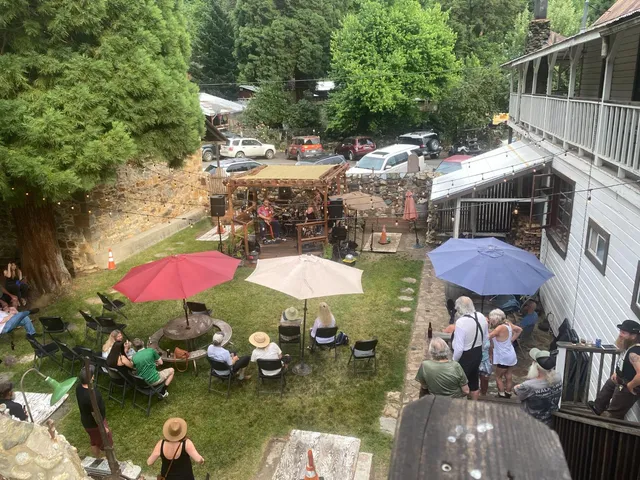 a view of swimming pool with outdoor seating