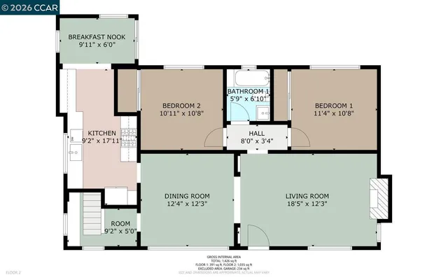 an aerial view of residential house with green space