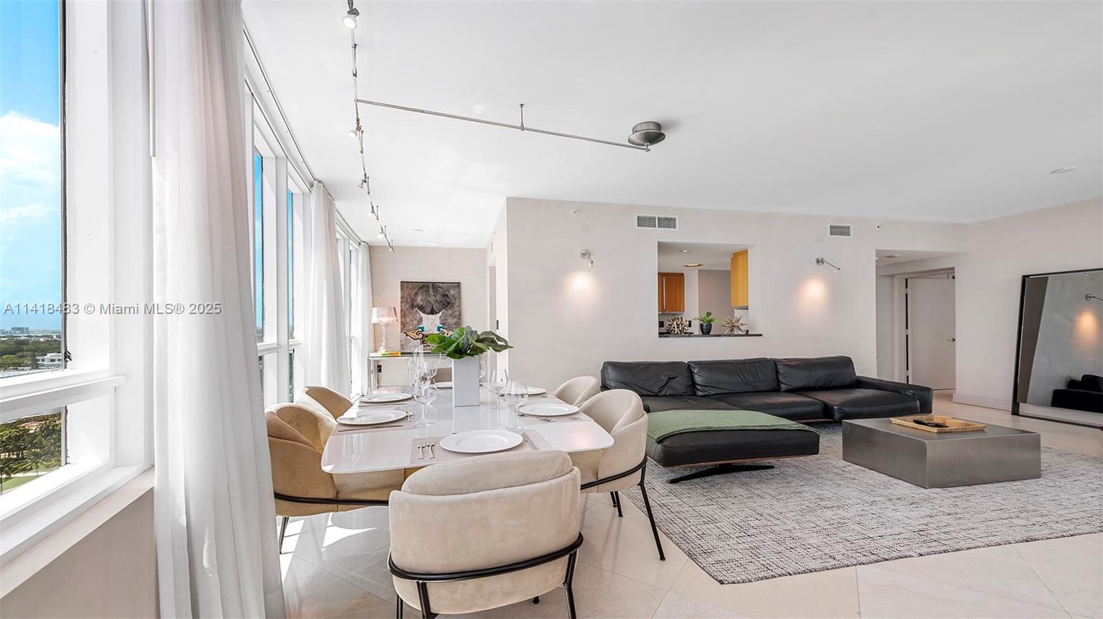 101 20th Street, Unit 2102 Miami Beach, FL 33139 - Photo 3 of 40 a living room with furniture and a large window