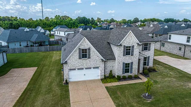 a aerial view of a house