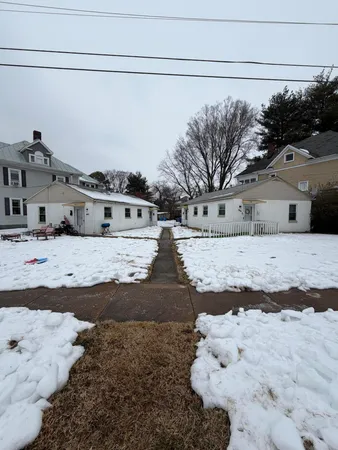 a view of snow on the road