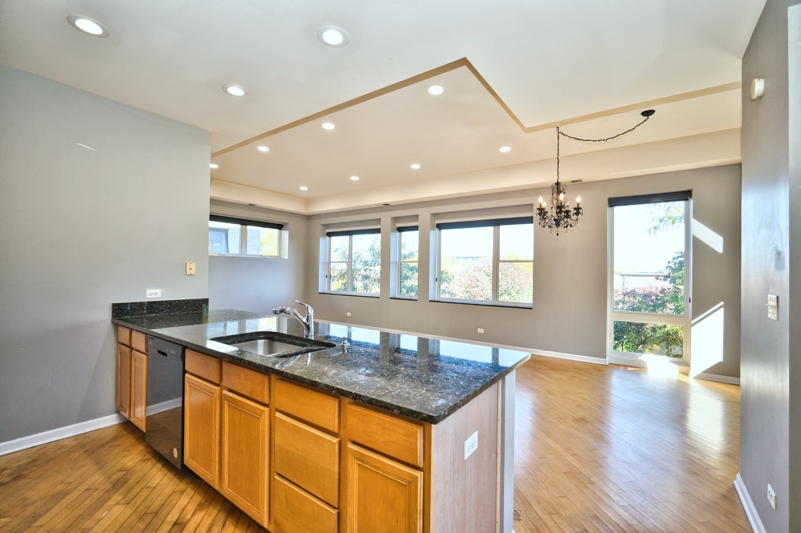 2317 West Wolfram Street, Unit 515 Chicago, IL 60618 - Photo 11 of 35 a kitchen with granite countertop a stove and a sink
