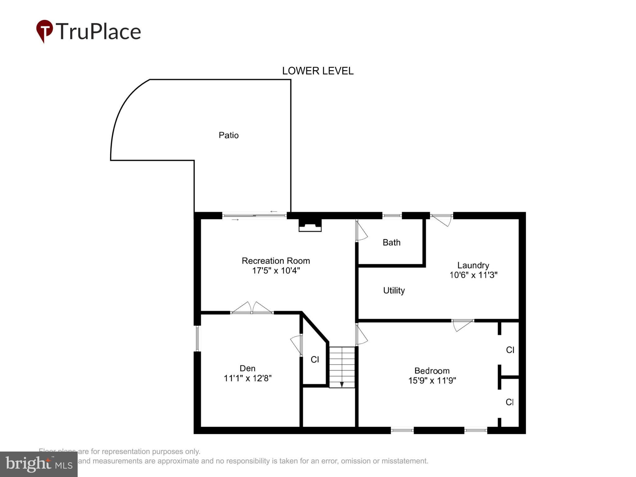 617 Denham Road Rockville, MD 20851 - Photo 31 of 31 Spacious lower level floor plan layout.